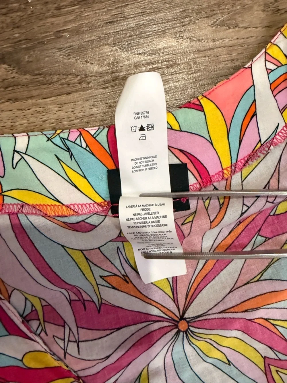 Kate Spade Floral Caftan Dress Pockets Cotton V Neck Resort XS - Picture 5 of 10